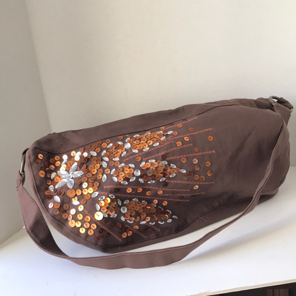 Cotton canvas sequins bag